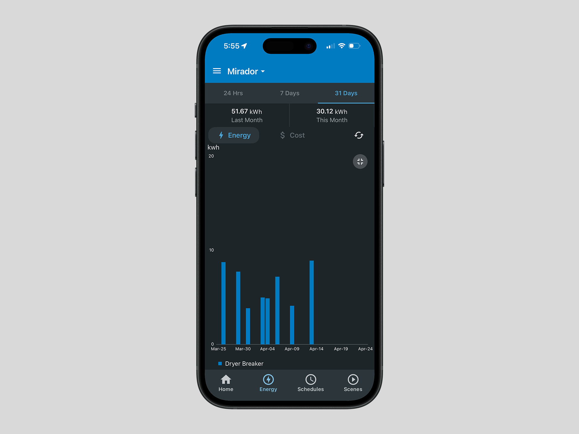 example energy screen