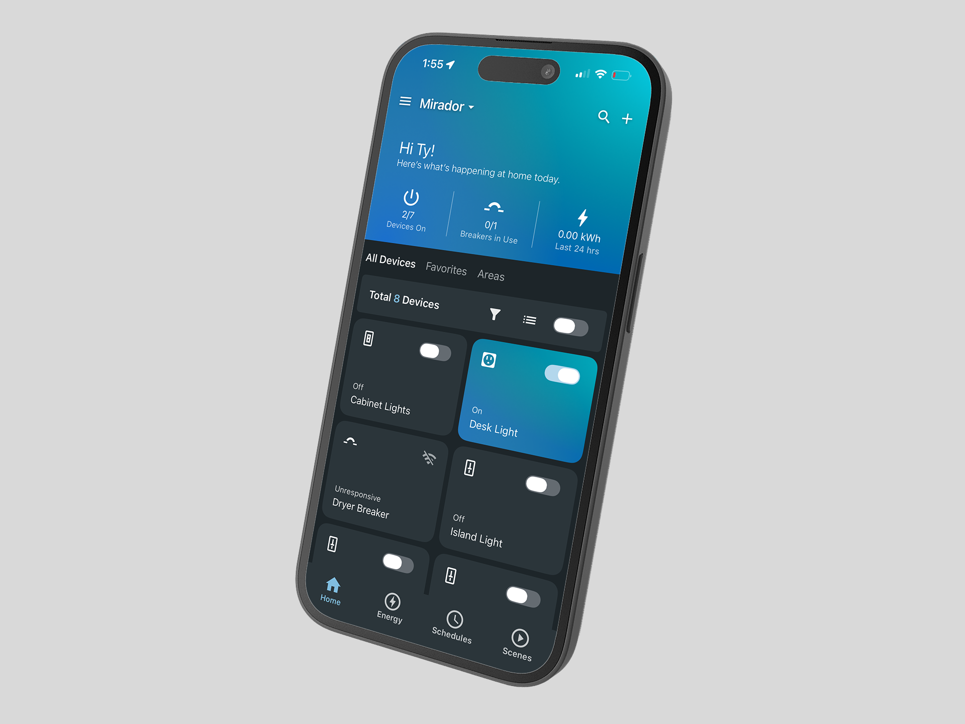 example home screen