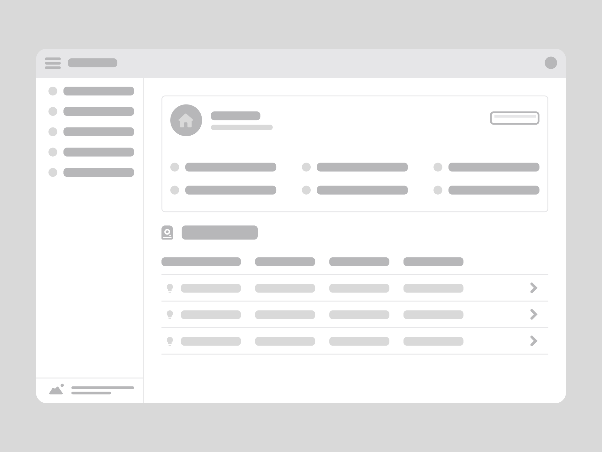 image of the home screen mockup